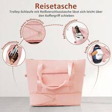 Luggage Set, L-XL Set, ABS Hard Shell Suitcase, Durable Luggage Set, Suitcase With Spinner Wheels And Lock, With Travel Organizer, Gray Green - Pink + ABS - View 6