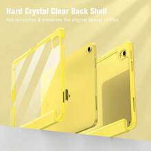 Fintie Hybrid Slim Case For IPad (A16) 11th Generation 11 Inch (2025), IPad 10th Generation 10.9 Inch (2022) - Shockproof Cover With Clear Transparent Back Shell & Pencil Holder, Yellow,Yellow - 黃色 - 查看 7