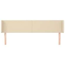 vidaXL Kopfteil Mit Ohren, Creme, 203x16x78/88 Cm, Stoff - Weiss - Übersicht 3