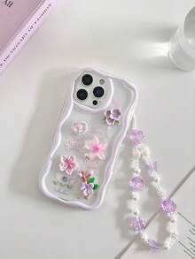 DIY奶油色纹理波浪边亮漆防震手机壳，配串珠手链配件，兼容 17 Pro/17 Air/17/17 Pro Max/16/11/16 Pro/16 Plus/16 Pro Max/16 e/15 Pro Max/13/14/12/XS/XR/7G/8P，Galaxy S25/S25 Plus/S25 Ultra/A16/A36/A26/A56/A50，11/12 Pro/12/12 X/13 Pro/14 Pro/15 Pro，10/9/Note9/12c/Note11 Pro/Note8 Pro - 彩色 - 查看 8