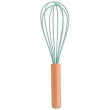 Wooden Handle Silicone Hand Mixer Whisk, Home Baking Cream Beater Stirring Tool - Multicolor - View 5