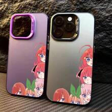 Five-Section Hanayome Anime Character Pattern Design Suitable For  17, 17 Air, 17 Pro, 17 Pro Max,  16, 16 Plus, 16 Pro, 16 Pro Max, 15, 15 Plus, 15 Pro, 15 Pro Max, 14, 14 Plus, 14 Pro, 14 Pro Max, 13, 13 Pro, 13 Pro Max, 12, 12 Pro, 12 Pro Max, 11, 11 Pro Max Special Phone Case, Dirt-Resistant, Fashionable, - 透紫 - 查看 5