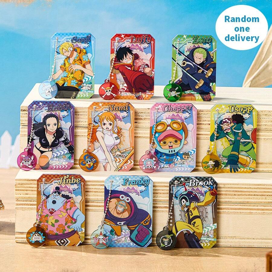 Hộp đựng mặt dây chuyền lấp lánh lỏng One Piece Nautical King, chất liệu Acrylic với nhũ lỏng nhiều màu, chi tiết sắc nét của tất cả các nhân vật, ngẫu nhiên, móc khóa trang trí túi, lựa chọn đầu tiên cho bộ sưu tập và quà tặng của người hâm mộ cướp biển (giao hàng ngẫu nhiên 1 chiếc) - Nhiều màu - Xem 1