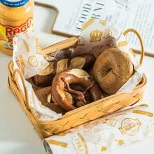 10张/50张装防油三明治包装纸，食品衬纸（不含荧光增白剂） - 适用于包装汉堡、烧烤衬垫、甜点衬垫、烘焙用品、烘焙纸 - 彩色 - 查看 4