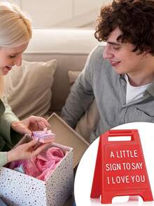 迷你情人节装饰周年纪念礼物 - 浪漫“我爱你”标牌 - 有趣的男友礼物 - 送给女友、妻子或未婚妻的可爱生日、结婚礼物