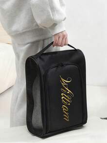 Personalized Name Travel Shoe Bag, Anti-Theft Basketball Football Shoe Bag, Portable Business Travel Shoe Bag, Shoe Bag Packaging, Dust-Proof Slipper Bag, Sports Shoe Bag, Outdoor Business Travel Waterproof Sports Shoe Bag, Breathable Mesh Football Shoe Bag For Men And Women, Practical Gift For Boyfriend/Girlfriend, Essential For Business Travel And Back To School - Multicolor - View 6