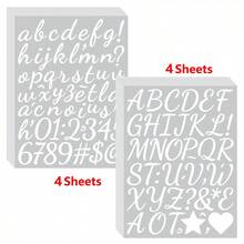 8/10 Pcs 1 Inch Vinyl Calligraphy Letter Sticker Set, Gold Self-Adhesive Alphabet & Number Stickers, DIY Small Letter & Number Stickers For Scrapbooking, Water Bottles, Jars, Spice Jars, Crafts, Mailboxes, Etc.