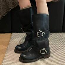 Women Mid-Calf Boots - White - View 2