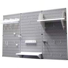 Wall Control - Organizador de tablero perforado 30-WRK-400 GW kit de almacenamiento de herramientas estándar de metal de 4 pies con tablero de herramientas gris y accesorios blancosAccess Control Kits - Tipo de Enchufe A Japonés (100V) - Ver 2