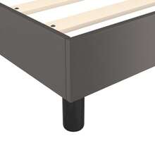 vidaXL Boxspringbettgestell Grau 90x200 Cm Kunstleder - Grey - View 7