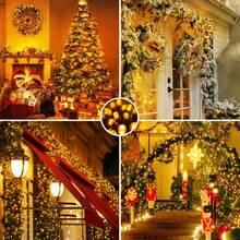 Christmas Tree Lights, Optional (100/200/300/400/500/800 LED) Christmas Light Plug, 8 Modes, Waterproof Outdoor Christmas Lights Suitable For Both Indoor And Outdoor Use, Parties, Terraces, Weddings, Christmas Decorations String Lights. - 美規A型插(110-127V) - 查看 7