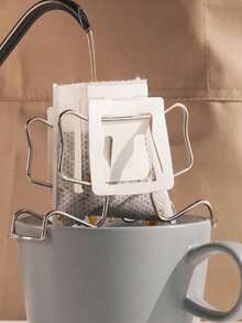 1个不锈钢猫耳咖啡耳钩便携式猫头支架，手动手冲咖啡耳纸架，适合悬挂咖啡耳纸 - 彩色 - 查看 3