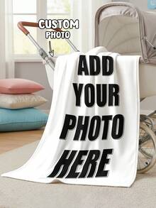 1pc Customizable Photo Blanket, Family Blanket, Photo Blanket, 9-Grid Pattern, Memorial Blanket, Suitable As Gift For Girls, Boys, Adults, Valentine's Day, Lightweight, Baby Blanket, Personalized Fleece Blanket, Personalized Photo Blanket, Personalized Throw Blanket, Personalized Baby Blanket, Newborn Blanket, Suitable For Mother's Day, Birthday, Children's Day, Father's Day, Graduation, Wedding, Christmas, Halloween