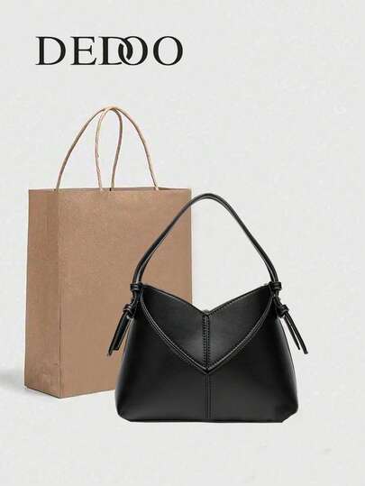 Dedoo This Stylish Women's Patchwork Shoulder Bag Features A Unique V-Shaped Geometric Design, Making It Suitable For Various Occasions Such As Outings, Travel, Shopping, Commuting, Gift-Giving, And Parties.Gift Bag Not Included
