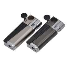 Foldable Lighter Multi-Purpose 2 In 1 Slant Jet Soft Flame Open Lighter Refillable Metal Torch Lighter With Accessories, Heavy-Duty Gift Box For Men Women Camping Kitchen (Without Gas) - Silver - View 4