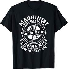 Unisex T-Shirt Gift For Sarcastic And Funny Machine Operator - 白色 - 查看 1