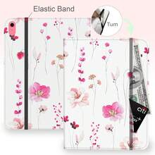 Case For IPad (A16) 11th Generation 11 Inch 2025, IPad 10th Generation Case 10.9 Inch 2022 Flip Stand Auto Sleep Cover With Pencil Holder & Pocket, Pink Flowers,PinkFlowers - PinkFlowers - View 6