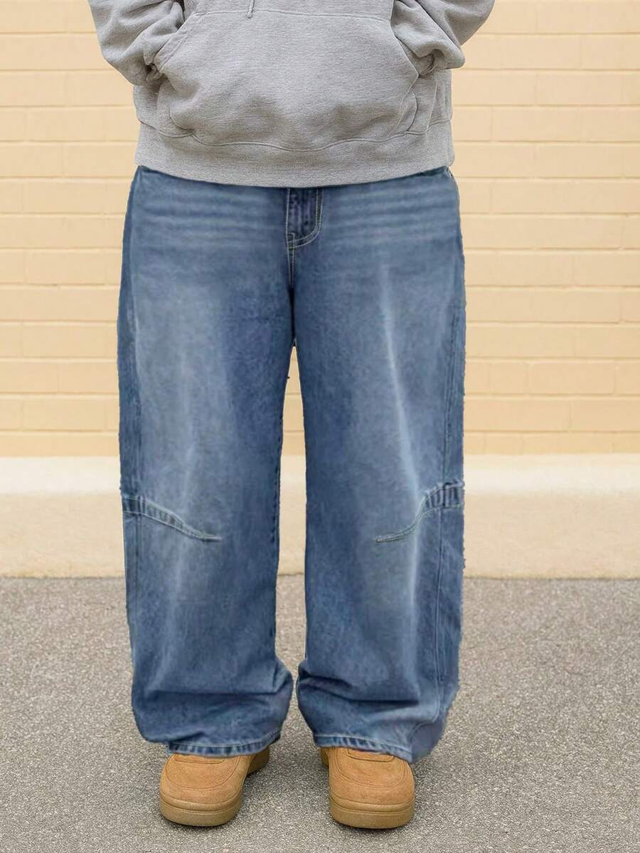 A Pair Of Minimalist Blue Washed Jeans
