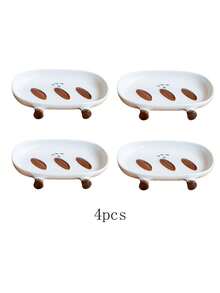 2pcs/4pcs Creative Foot-Shaped Ceramic Dipping Sauce Dishes, Japanese Style Seasoning Plates, Small Plates For Barbecue Dip, Ketchup, Chili Sauce, Salad Dressing, Hot Pot Dipping Sauce