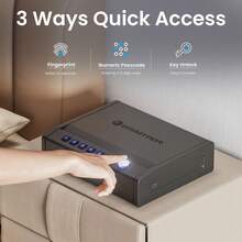 Fingerprint Unlocking,Large Storage CapacityBox - Black - View 5
