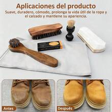 Kit de 6 Limpieza para Tenis y Zapatos de Gamuza, Kits de Cuidado de Zapatos, Incluye Borrador para Gamuza y Cepillo para Zapatos, Limpiador de Tenis para Nubuck, Caucho, Lona yás, Elimina Manchas - 1 - Ver 6
