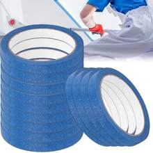 1/3/12 Rolls Blue Painter's Tape – Easy Removal Adhesive Masking Tape For Wall Painting, Crafts, Art, And Construction Projects