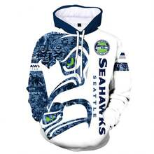Seattle Men's Hoodie - Men's And Women's Pittsburgh Steelers Football Hoodie - 彩色 - 查看 9