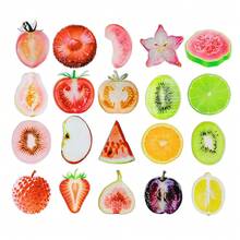 Juego de 6 sujetapapeles grandes de acrílico, de colores brillantes - Los sujetapapeles grandes se utilizan para útiles escolares, regalos para maestros de vuelta a la escuela y organización - Muy adecuados para maestros y manualidades DIY, Juego de 6 marcapáginas de acrílico con diseños de frutas variadas. - Multicolor - Ver 14