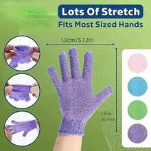 1pcs Exfoliating Shower Gloves, Pink Reversible Exfoliating Gloves, Exfoliating Shower Gloves, Body Scrub Gloves, Shower Gloves To Exfoliate Body Body Cleansing Tools - 彩色 - 查看 6