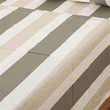 Tramas+ Bộ ga trải giường Calcutta Striped Cotton, Màu xanh lá cây khô: Bộ chăn ga gối đệm cổ điển và đa năng cho giường từ 90cm đến 180cm, Thiết kế sọc màu xanh lá cây trên nền trắng, 100% Cotton mang lại sự thoải mái tối đa và phong cách vượt thời gian, Lý tưởng để trang trí phòng ngủ của bạn với sự sang trọng và dễ kết hợp, Có nhiều kích cỡ khác nhau - Xanh khô - Xem 4