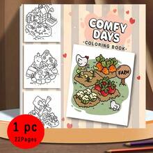(Versión de lujo actualizada, papel talla grande grueso, 20.5 * 20.5cm) "Libro de colorear del cómodo campo", adecuado para parejas y familias, adecuado para reuniones, San Valentín, cumpleaños y otras festividades. Suministros de pintura y estudio, 22 páginas, libros, libros para colorear, suministros de estudio, escuela, Navidad, Halloween, cumpleaños, regalos de regreso a la escuela, libros para colorear, adultos, regalos de Navidad, libros para colorear - Una pieza - Ver 7