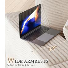 Devoko 126" U-Shape Sofa Bed With Deep Seat, Boneless Cloud Sofa With Pillows, High-Resilience Foam Corduroy  Sofa Chair For Living Room, White - 白色 - 查看 5