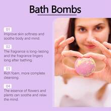 OceAura Bath Bombs Organic Bath Bombs Gift Natural Mini Handmade Bathing Foot Spa Bomb Rich Essential Oils For Moisturizing Dry Skin Relaxing - Multi-color - View 7