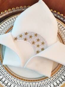 White Moon Gold Stars
