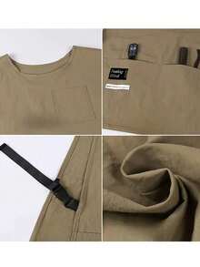 1件可调节围裙 - 涤纶材质，美发围裙，美发师洗发围裙背心，带多个口袋的厨房围裙，适用于美发、烹饪、美甲和厨房工作 - 彩色 - 查看 9