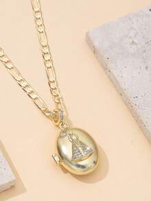 قلادة علبة صور فاخرة مطلية بالذهب عيار 14 قيراط للنساء، يمكن وضع العطر أو الصور بداخلها، مناسبة للنساء المهتمات بالتصميم الفريد، الارتداء اليومي، المناسبات، وعشاق الطراز الكلاسيكي