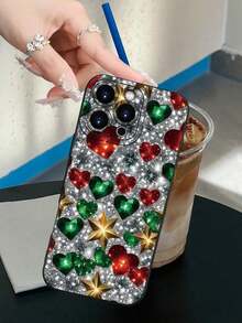 1PC, Funda de Teléfono con Diseño de Corazón y Estrella Brillante, Protección a Prueba de Golpes, Protección Elevada para Pantalla y Cámara, Mate Simple y Ligera Compatible con 16/16Plus/16ProMax, 15. 14, 13, 12, 11 Series, Adecuado para Samsung Galaxy S22, S23, S24, S25 PLUS ULTRA Series, Regalo de Pascua, Decoración de Navidad Halloween/Regalo de Cumpleaños, Novia, Novio, Amigo o para uno mismo. - Blanco - Ver 6
