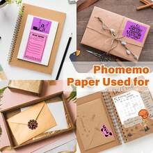 Phomemo 光面热敏自粘标签纸，兼容 Phomemo T02/M02X/M02L/Y02C/Q02/M02/M02 Pro/M02S/M03/M04S 迷你标签打印机，每卷 50mm x 3.5m，直径 28mm，3 卷装，连续纸张，图像保存长达 20 年 - 玫紅色+紫色+橙色 - 查看 4