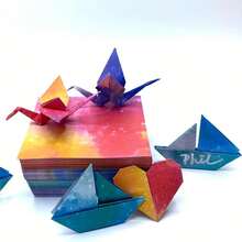 100 piezas/400 piezas Juego de papel de origami de colores, papel de origami cuadrado de 9.5*9.5cm hecho a mano, kit de origami de grulla de papel, avión de papel, corazón, actividades de manualidades para niños, adecuado para artes y manualidades, trabajos manuales infantiles, juguetes de papel, manualidades de papel, regalos hechos a mano, material de papel de alta calidad, útiles escolares, decoraciones de fiesta, recompensas escolares, regalos de Navidad - Multicolor - Ver 6