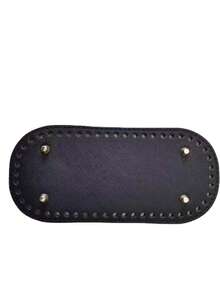 DIY钱包制作套装 - 包括预打孔水桶包底、带链条的DIY钱包制作套装、PU皮革水桶包底和肩带、带可拆卸肩带和链条的DIY钱包制作套装，适用于钩编手提包、人造革包制作、人造革包编织套装、带孔DIY手提包底部定型垫，深棕色，包含包底、弧形垫、肩带、搭扣 - 彩色 - 查看 11