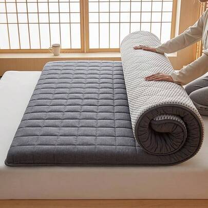 Futon Mattress Topper Full Size, Sleeping Mattress Floor, Single Bed Roll Mattress With Non Slip Straps, Minimalist Japanese Floor Mattress Guest Color: Size: 90x200cm