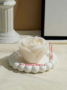 Nordic Art Scented Candles, Creative Home Fragrance Souvenirs, Rattan Floral, Peony Flower Shaped Candle Decor, Ins Style White Cylindrical Candle Decor, Suitable For Valentine's Day, Daily Use, Gifts, Weddings, Souvenirs, Picnics, Parties, Ramadan, Easter, Christmas, Halloween, Dining Table Decor, Etc. - Multicolor - View 9