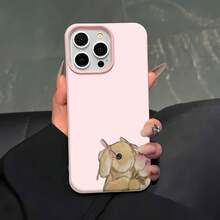 Funda para teléfono con diseño de conejito y flores, compatible con teléfonos ,  17,  16 Pro Max,  15 Pro Max,  13 y  12. Fabricada en TPU para una protección eficaz contra golpes y caídas. Un regalo ideal para familiares, amigos, seres queridos, parejas y para Navidad. - Rosa - Ver 5