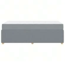 vidaXL Bettgestell Mit Matratze Hellgrau 90 X 200 Cm Stoff - Grigio - Visualizzare 7