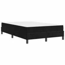 vidaXL Boxspringbett Mit Matratze, Schwarz, 120 X 200 Cm, Samt - Black - View 10