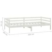 vidaXL Tagesbett Mit Matratze 90x200 Cm Weiß Kiefer Massivholz - White - View 10