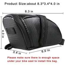 Bicycle Seat Bag Water Proof,Bike Pack Under Seat,Bike Tail Large Capacity Saddle Bag,Wedge Saddle Bag for Bike,Cycling Accessories(default) - Multicolor - Ver 4