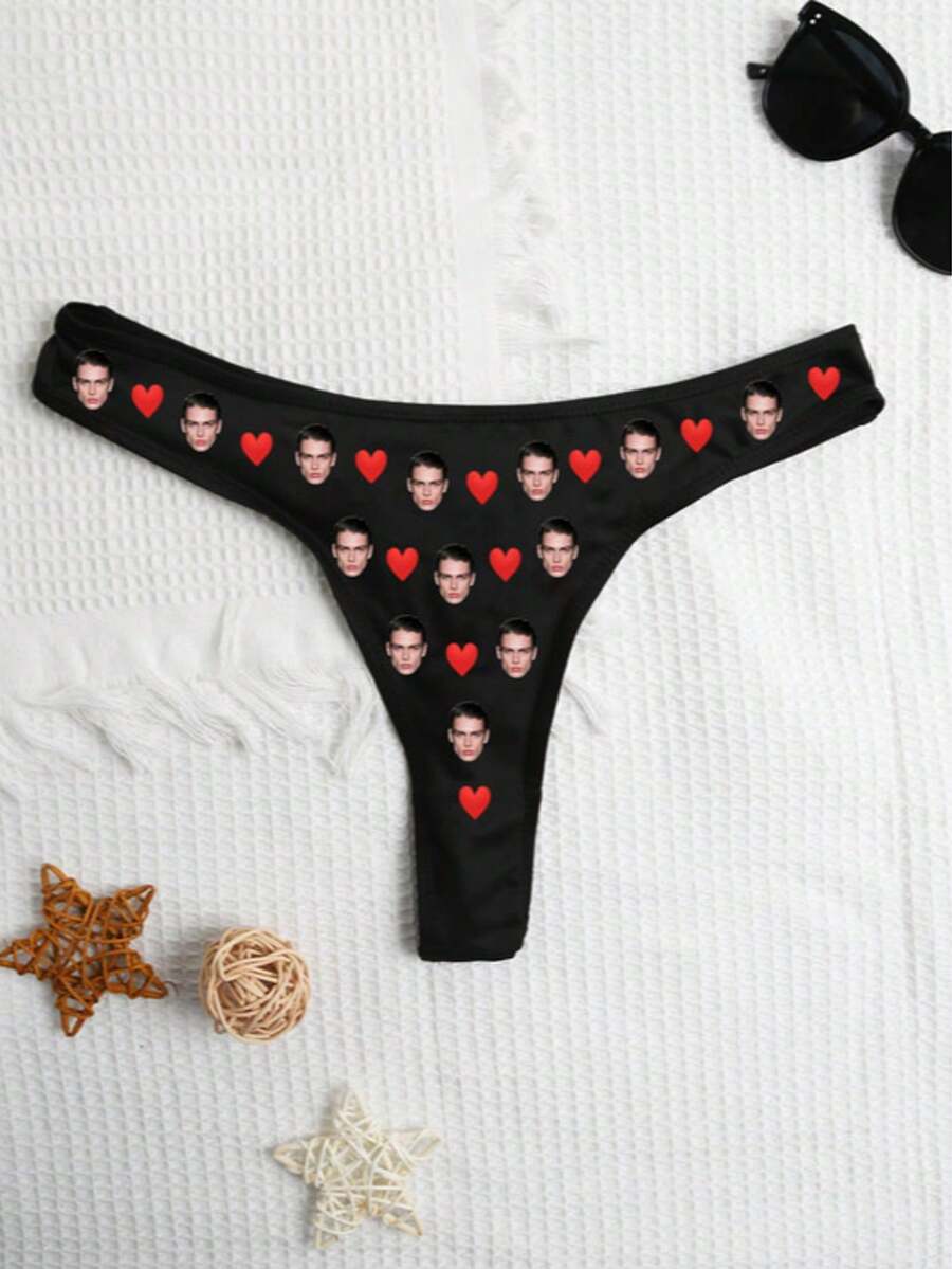 1PC Custom Thong With Face, Personalized Face Thong, Personalized Underwear With Face,Chic Autumn,Urban Gala