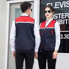 Chaleco Brigadista Reflejante Industrial Alta Visibilidad, Ajustable, Ligero y Cómodo,Gabardina Algodón con Cintas Reflejantes, Hombre Mujer Trabajo,Chaleco Industrial Reflejante Resistente Y Ligero - Multicolor - Ver 1