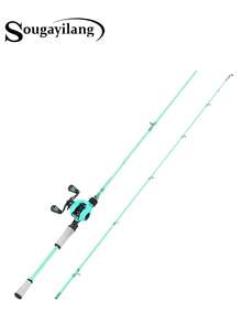 SOUGAYILANG Fishing Gear Set |2 Sections 1.8M Casting Fishing Rod Carbon Material Body ABS Reel Seat EVA Handle|1 PC Left Handle Baitcasting Reel 9+1BB 8.0:1Gear Ratio For The Beginners - Blue - View 13